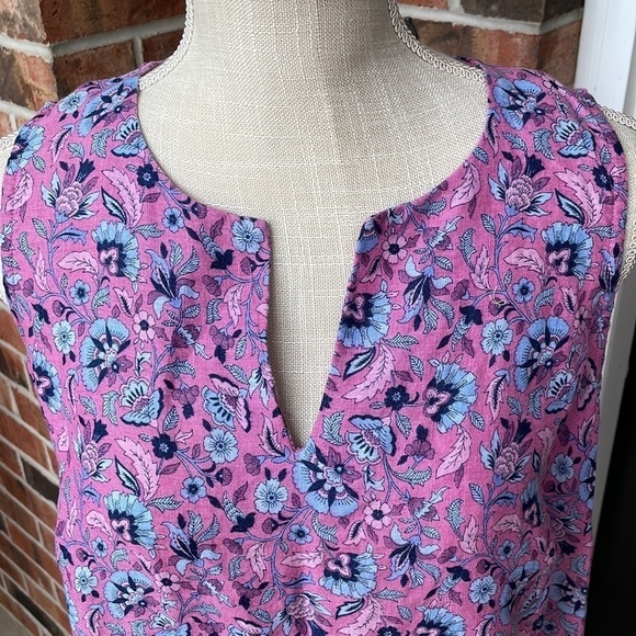J. Jill Vibrant Pink and Purple Patterned Midi Dress - Picture 2 of 9